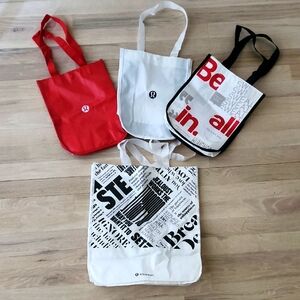 lululemon athletica Womens Tote Bag Set - Red, White, Black